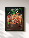 #noir Tableau de l'album Hysteria de Cerrone, cadre noir, imprimé et encadré en France