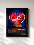 #noir Tableau de l'album Lo Más Romantico De de Remmy Valenzuela, cadre noir, imprimé et encadré en France