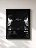 #noir Tableau de l'album 2 de Netsky, cadre noir, imprimé et encadré en France