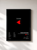 #noir Tableau de l'album The Complete Recollection: 1999 - 2010 de Tegan and Sara, cadre noir, imprimé et encadré en France