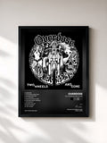 #noir Tableau de l'album Two Wheels and Gone de Overdose, cadre noir, imprimé et encadré en France