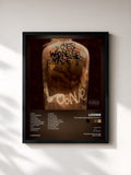 #noir Tableau de l'album The Ones Who Never Made It de Loonie, cadre noir, imprimé et encadré en France