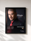 #noir Tableau de l'album Mais Amor de Diogo Nogueira, cadre noir, imprimé et encadré en France