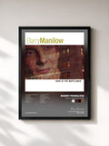 #noir Tableau de l'album Here At The Mayflower de Barry Manilow, cadre noir, imprimé et encadré en France