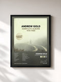 #noir Tableau de l'album Complete Albums 1975-1980 de Andrew Gold, cadre noir, imprimé et encadré en France