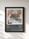 #noir Tableau de l'album Rats de Balthazar, cadre noir, imprimé et encadré en France