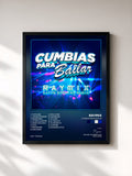 #noir Tableau de l'album Cumbias Para Bailar de Raymix, cadre noir, imprimé et encadré en France
