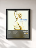 #noir Tableau de l'album Now & Forever de Kim Wilde, cadre noir, imprimé et encadré en France
