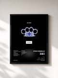 #noir Tableau de l'album Wild Youth de Steve Angello, cadre noir, imprimé et encadré en France