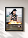 #noir Tableau de l'album Ritorno Al Futuro / Back To The Future de Elisa, cadre noir, imprimé et encadré en France