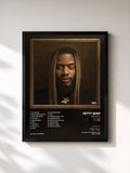 #noir Tableau de l'album King Zoo de Fetty Wap, cadre noir, imprimé et encadré en France