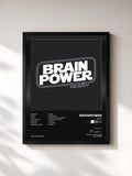 #noir Tableau de l'album Hard de Brainpower, cadre noir, imprimé et encadré en France