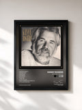 #noir Tableau de l'album We've Got Tonight de Kenny Rogers, cadre noir, imprimé et encadré en France
