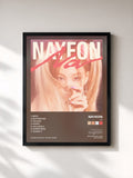 #noir Tableau de l'album NA de NAYEON, cadre noir, imprimé et encadré en France