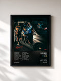 #noir Tableau de l'album BEEZY de DOE BOY, cadre noir, imprimé et encadré en France