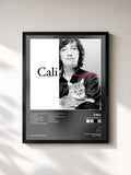#noir Tableau de l'album L'amour Parfait de Cali, cadre noir, imprimé et encadré en France