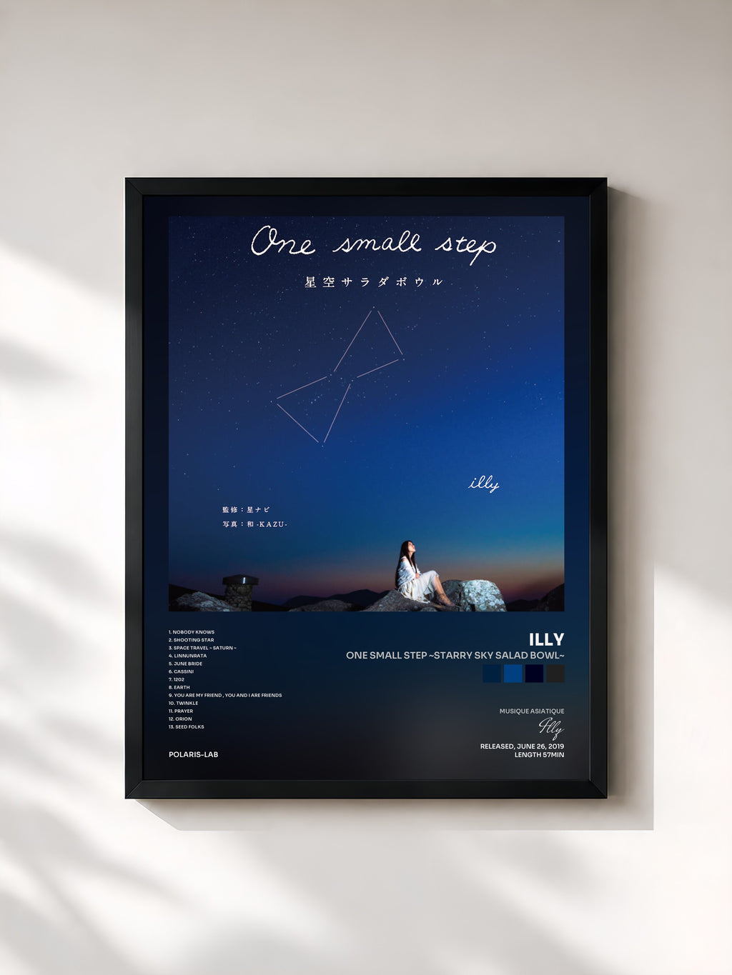 #noir Tableau de l'album One Small Step ~starry sky salad bowl~ de Illy, cadre noir, imprimé et encadré en France