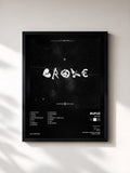 #noir Tableau de l'album BROKE de Rufuz, cadre noir, imprimé et encadré en France