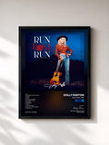 #noir Tableau de l'album Run, Rose, Run de Dolly Parton, cadre noir, imprimé et encadré en France