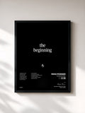 #noir Tableau de l'album The Beginning de Mike Posner, cadre noir, imprimé et encadré en France