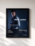 #noir Tableau de l'album #NewThang de Trevor Jackson, cadre noir, imprimé et encadré en France