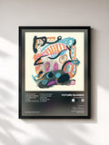 #noir Tableau de l'album On the Water de Future Islands, cadre noir, imprimé et encadré en France