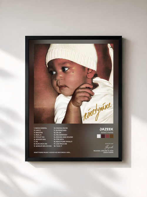 Jazeek · NINETYNINE — Affiche encadrée