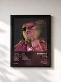 #noir Tableau de l'album High Profile de Nafe Smallz, cadre noir, imprimé et encadré en France