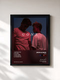 #noir Tableau de l'album GONE de Jack & Jack, cadre noir, imprimé et encadré en France
