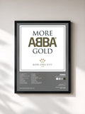 #noir Tableau de l'album More ABBA Gold de ABBA, cadre noir, imprimé et encadré en France