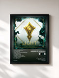 #noir Tableau de l'album Echoes of Light de League of Legends, cadre noir, imprimé et encadré en France