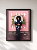 #noir Tableau de l'album Blood de Lianne La Havas, cadre noir, imprimé et encadré en France