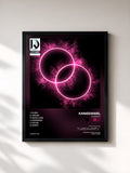 #noir Tableau de l'album MAGENTA de KANGDANIEL, cadre noir, imprimé et encadré en France