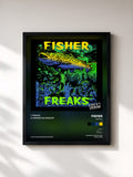 #noir Tableau de l'album Freaks (EP) de Fisher, cadre noir, imprimé et encadré en France