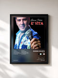 #noir Tableau de l'album É vita de Gianni Celeste, cadre noir, imprimé et encadré en France