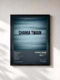 #noir Tableau de l'album Shania Twain de Shania Twain, cadre noir, imprimé et encadré en France