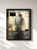 #noir Tableau de l'album Draw the Line de David Gray, cadre noir, imprimé et encadré en France