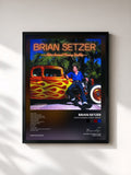 #noir Tableau de l'album Nitro Burnin' Funny Daddy de Brian Setzer, cadre noir, imprimé et encadré en France
