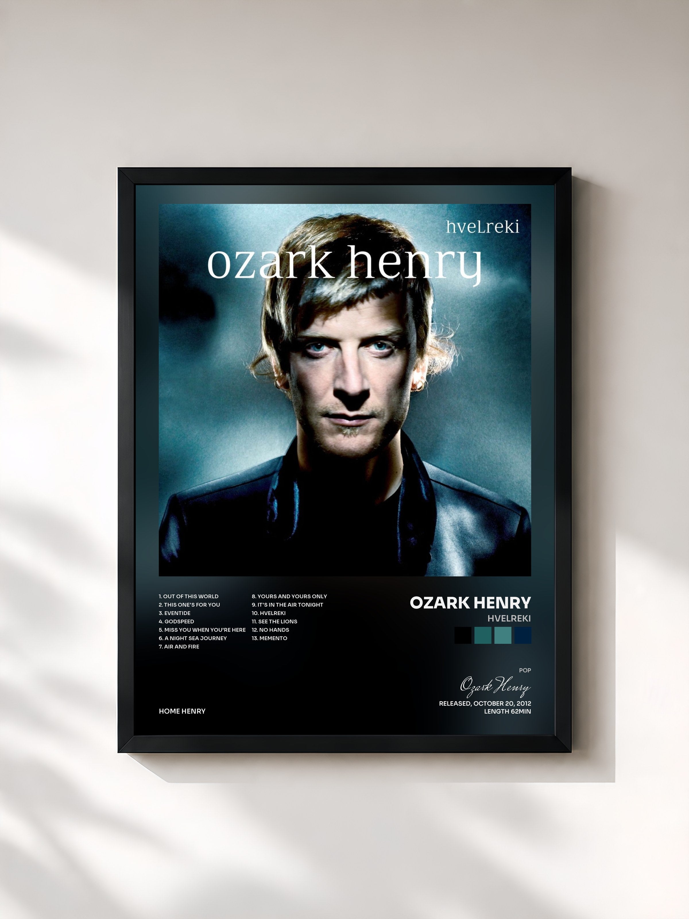 #noir Tableau de l'album Hvelreki de Ozark Henry, cadre noir, imprimé et encadré en France