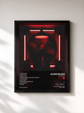 #noir Tableau de l'album THE GEMINI de Elijah Blake, cadre noir, imprimé et encadré en France