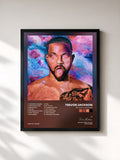 #noir Tableau de l'album The Love Language de Trevor Jackson, cadre noir, imprimé et encadré en France