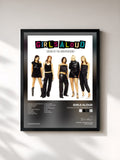 #noir Tableau de l'album Sound Of The Underground de Girls Aloud, cadre noir, imprimé et encadré en France