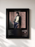 #noir Tableau de l'album Long Lost Suitcase de Tom Jones, cadre noir, imprimé et encadré en France
