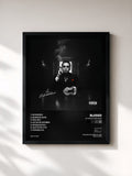 #noir Tableau de l'album EXTRADITABLESSD de Blessd, cadre noir, imprimé et encadré en France