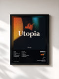 #noir Tableau de l'album Utopia de Darius, cadre noir, imprimé et encadré en France