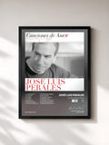 #noir Tableau de l'album Canciones De Amor de José Luis Perales, cadre noir, imprimé et encadré en France