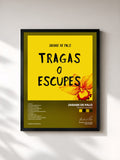 #noir Tableau de l'album Tragas o Escupes de Jarabe de Palo, cadre noir, imprimé et encadré en France