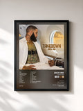 #noir Tableau de l'album Takedown de Zack Ink, cadre noir, imprimé et encadré en France