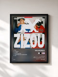 #noir Tableau de l'album ZIZOU de DELLAFUENTE, cadre noir, imprimé et encadré en France