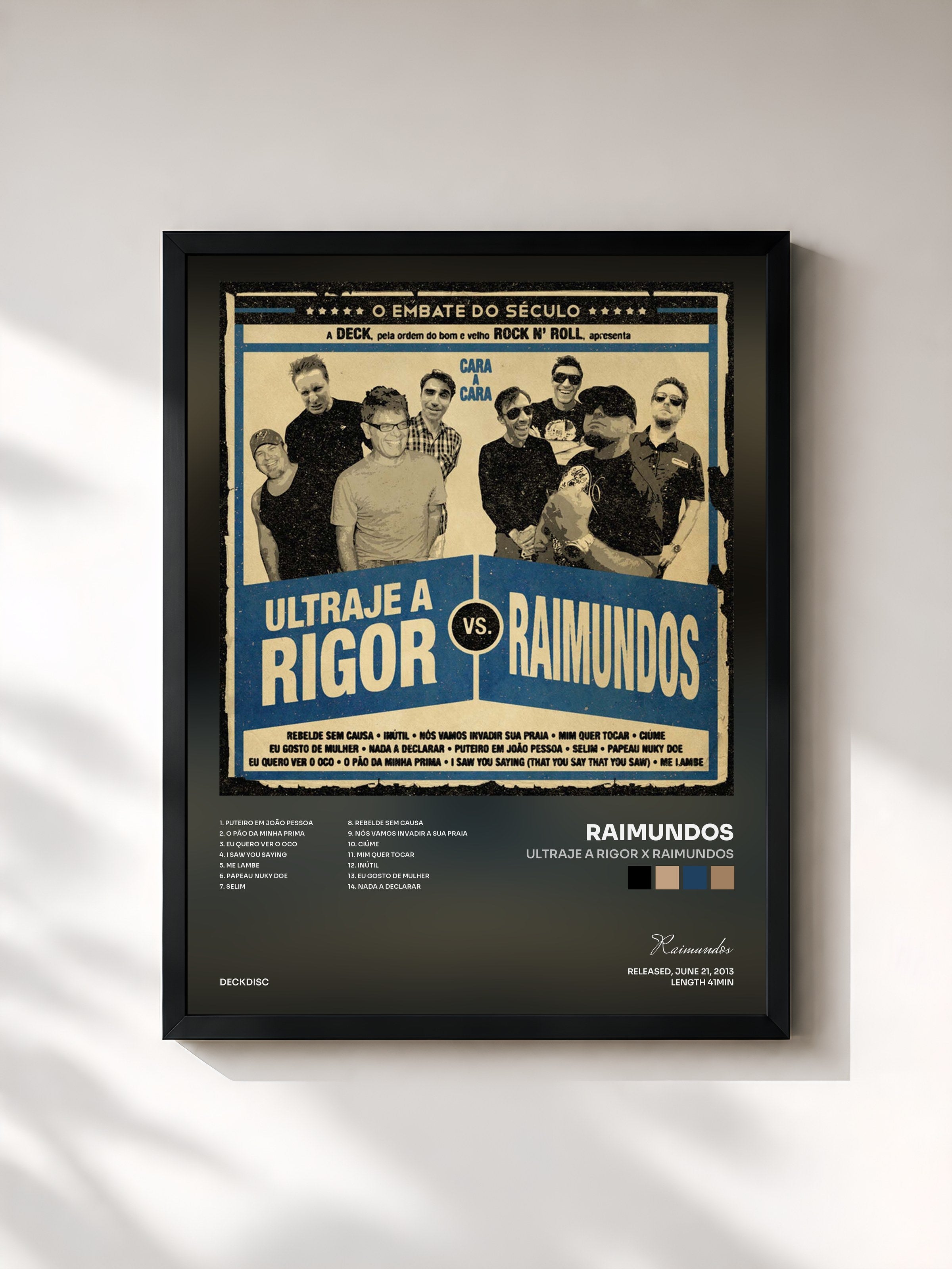 #noir Tableau de l'album Ultraje a Rigor X Raimundos de Raimundos, cadre noir, imprimé et encadré en France